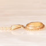 Vintage-Halskette mit Kette aus 9-karätigem Gelbgold und Anhänger aus 9-karätigem Gelbgold mit Citrin-Quarz (ca. 1.60 ct), Jahr 1972