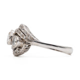 Anello vintage in oro bianco 18k con diamanti (1ctw), anni '60