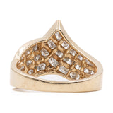 Anello vintage in oro giallo 10k con diamanti (0,90ctw)