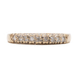 Anello vintage a veretta in oro giallo 9k con diamanti (0,09ct)