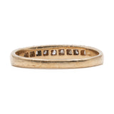 Anello vintage a veretta in oro giallo 9k con diamanti (0,09ct)