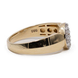 Anello vintage in oro giallo 14k con diamanti (0,40ctw)