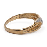 Anello vintage in oro giallo 9k con diamanti