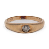 Anello vintage in oro giallo 9k con diamante (0,20ctw)