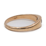 Anello vintage in oro giallo 9k con diamante (0,20ctw)