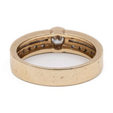 Anello vintage in oro giallo 14k con diamanti (0,50ctw), anni '80