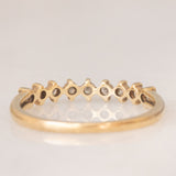 Mezzo eternity vintage in oro giallo 9K con diamanti di taglio brillante (0.27ctw ca.)