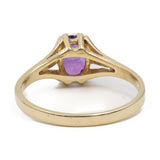 Anello vintage in oro giallo 14k con ametista