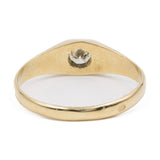 Anello vintage solitario in oro giallo 14k con diamante (0,15ct), anni '70