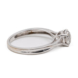 Anello vintage in oro bianco 9k con diamanti (0,15ctw)