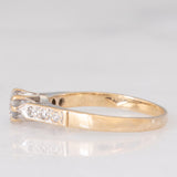 Solitario vintage in oro giallo 9K con diamanti (0.30ctw ca.), anno 1988
