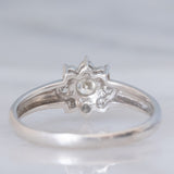Anello a fiore vintage in platino con diamanti di taglio brillante (0.50ctw), anni ‘60/‘70