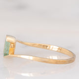Solitario in oro giallo 9K con tormalina azzurra (0.34ct ca.)