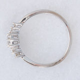 Anello vintage in oro bianco 9K con diamanti di taglio brillante (0.10ctw ca.), anni ‘80/‘90