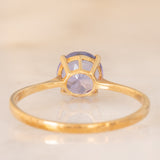 Solitario vintage in oro giallo 9K con tanzanite (1.80ct ca.)