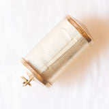 Vintage 9K Yellow Gold Plastic Cylinder Emergency Money Pendant with One Pound Note, 1978