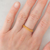 Veretta vintage in oro giallo 8K con topazi gialli (0.30ctw ca.)
