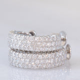 Orecchini vintage a cerchio in platino con diamanti (1ctw)