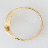 Solitario in oro giallo 9K con tormalina azzurra (0.34ct ca.)