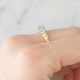 Antique 14K yellow gold ring with brilliant cut diamonds (0.54ctw approx.), 30s