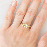 Anello da cocktail vintage in oro giallo 8K con quarzo citrino di taglio marquise (1.70ct ca.), anni ‘70/‘80