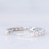 Orecchini a cerchio vintage in platino con diamanti di taglio brillante (1ctw)