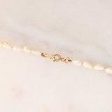 Parure vintage con collana e orecchini in oro giallo 9K con perle bianche e ametiste