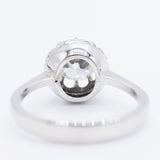 Solitario in oro bianco 18K con diamante di taglio vecchia miniera (0.97ct ca.)