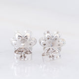 Orecchini a fiore vintage in platino con diamanti (1ctw)