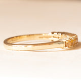 Vintage-Band aus 9-karätigem Gelbgold mit synthetischen gelben Saphiren (ca. 0.50 ctw), 60er/70er Jahre