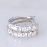 Orecchini a cerchio vintage in platino con diamanti (0.50ctw), anni ‘90/anni ‘2000