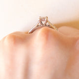 Anello vintage in oro bianco 9K con diamanti (0.34ctw ca.), anni ‘80