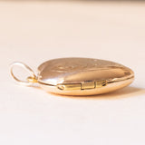 Vintage herzförmiger Fotoanhänger mit 9-karätiger Gelbgoldfolie auf Metall, 50er/60er Jahre