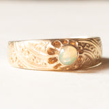 Vintage-Opalring aus 14-karätigem Gelbgold (ca. 0.15 Karat), 60er Jahre