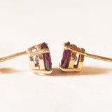 Vintage-Ohrringe aus 9-karätigem Gelbgold mit Turmalinen (ca. 1.50 Karat), 70er Jahre