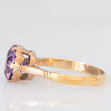 Vintage Solitärring aus 9 Karat Gelb- und Roségold mit Amethyst (ca. 1.80 ct)