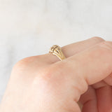 Anello “keeper” vintage in oro giallo 9K
