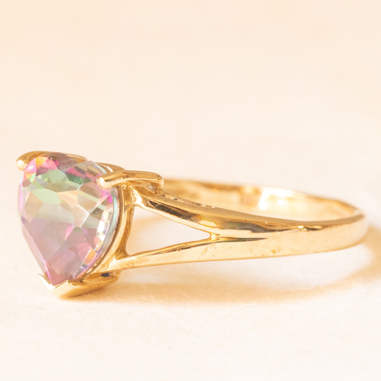 Anello con topazio mistico: argento sterling 925, pietra Anello con topazio mistico: argento sterling 925, pietra