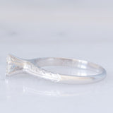 Solitario vintage in stile Art Déco in platino con diamante (0.40ct)