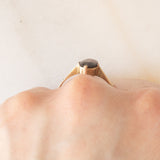 Solitario antico in oro giallo 9K con granato (1.10ct ca.), anni ‘10/‘20