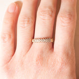 Vintage-Ring aus 9-karätigem Gelbgold mit Diamanten (ca. 0.18 ctw), 70er Jahre