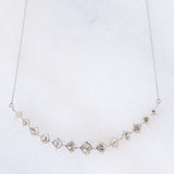 Vintage platinum crescent moon diamond necklace (1ctw)