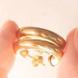 Vintage Creolen aus 8 Karat Gelbgold, 60er Jahre