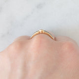Tre anelli vintage in oro giallo 14K con rubini/smeraldi/zaffiri e diamanti, anni ‘70