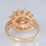 Anello vintage in oro giallo 14K con diamanti di taglio brillante (1.90ctw ca.), anni ‘70