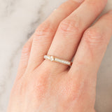 Anello vintage in oro rosa 9K con diamanti (0.20ctw ca.), anni ‘80