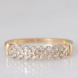 Anello vintage in oro giallo 9K e diamanti (0.15ctw ca.), anno ‘2000