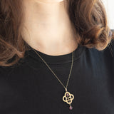 Pendente antico lavalier in oro giallo 9K con ametiste (0.35ctw ca.), anni ‘10/‘20