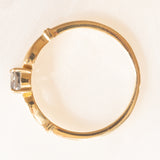 Vintage-Ring aus 9-karätigem Gelbgold mit blauem Topas (ca. 0.45 ct), 1996