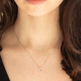 Collana vintage in platino con diamanti di taglio brillante (0.15ctw), anni ‘90